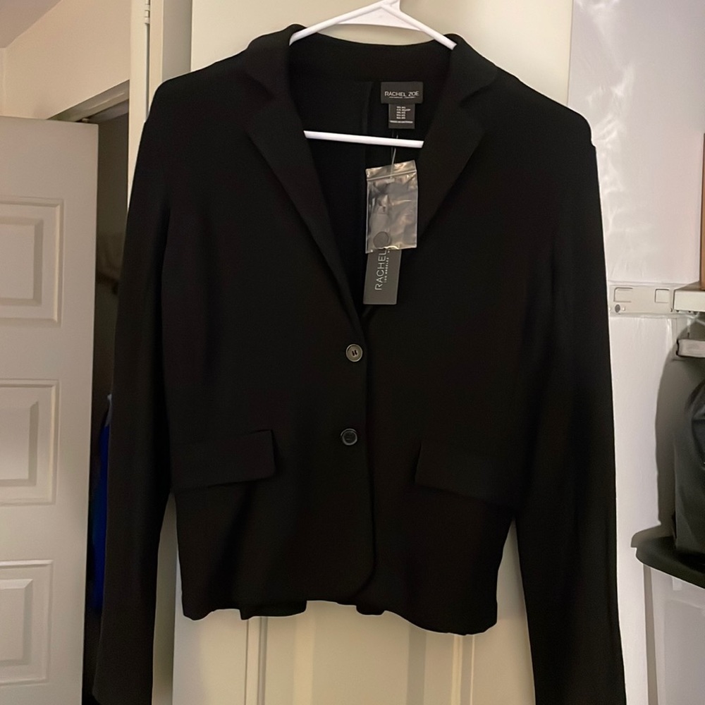 Soft black button blazer. Never worn before size xs